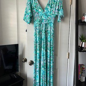 Lilly Pulitzer Parigi Maxi Dress in Emerald Isle Pineapple Of My Eye - SZ Small